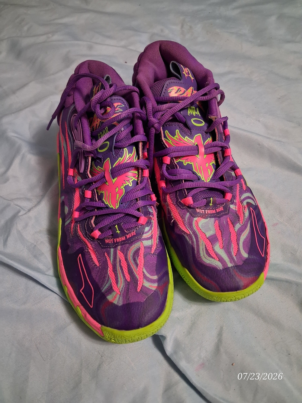 ​🔥 RARE Puma MB.01 "Digital Camo" LaMelo Ball Basketball Shoes | Size 9.5 🛸